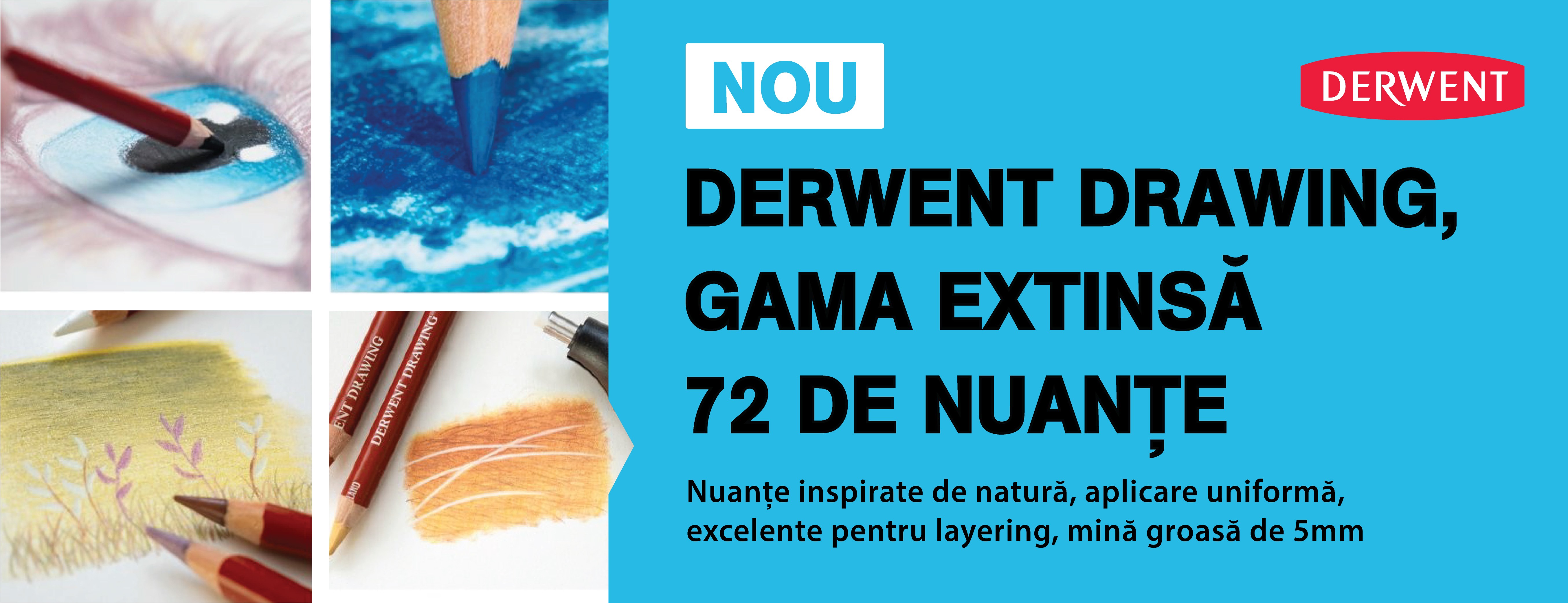 Derwent Drawing - Gama extinsa 72 culori 